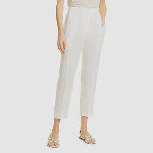 Kobi Halperin White Addison Linen Ankle Solid Pants Size Small 23256